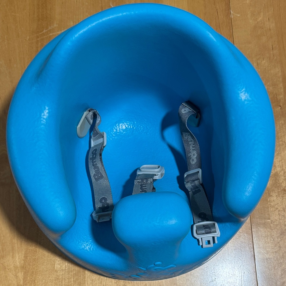 Blue Baby Seat with Safety Straps